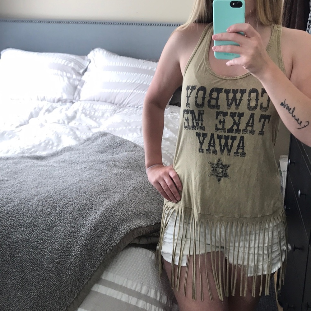 T Party “Take me away cowboy” tank top